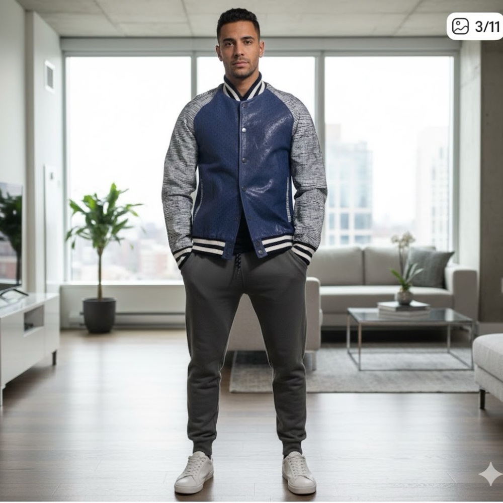 Mr. Nieves Suede Varsity Jacket